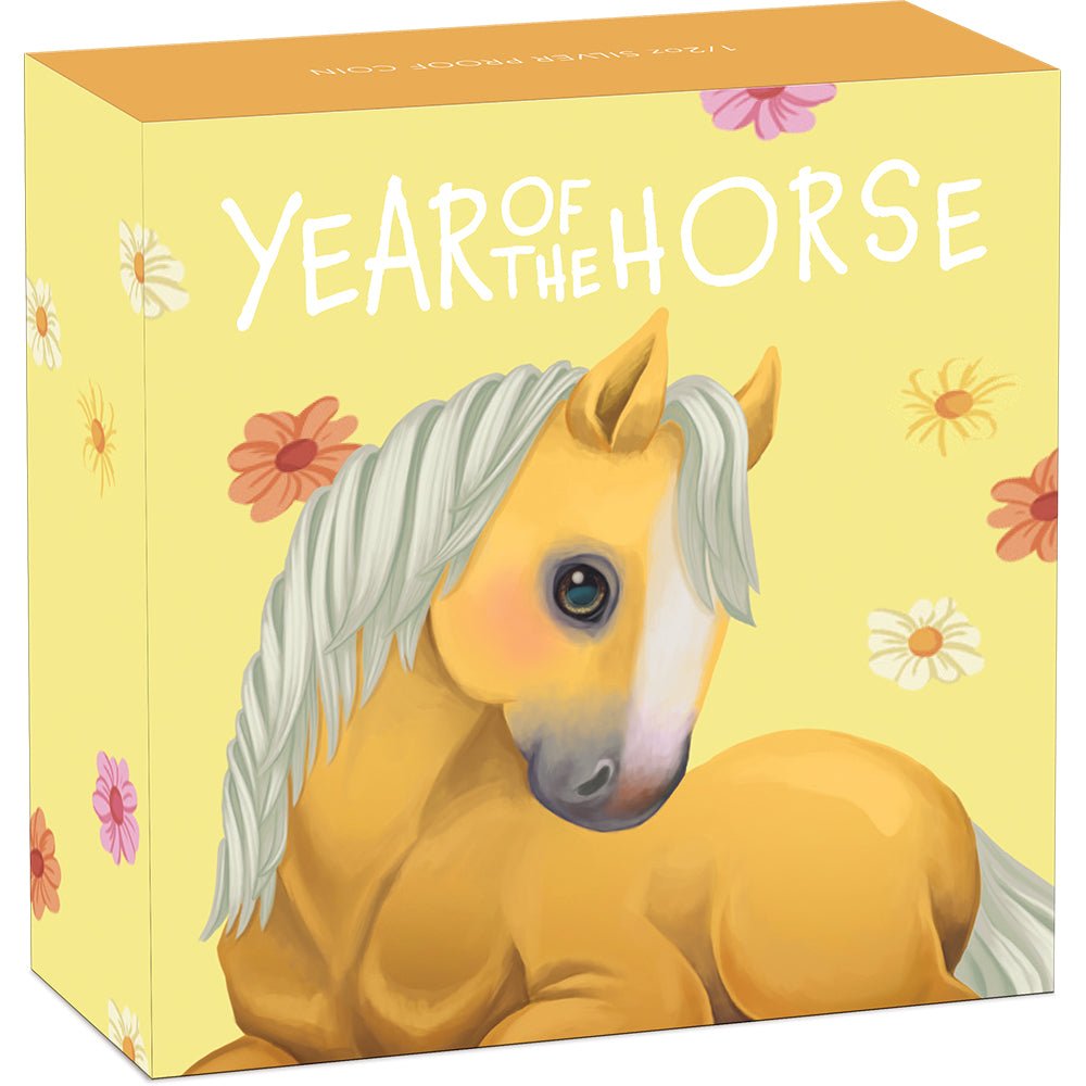 2026 Baby Horse 1/2oz Silver Proof Coloured Coin Shipper