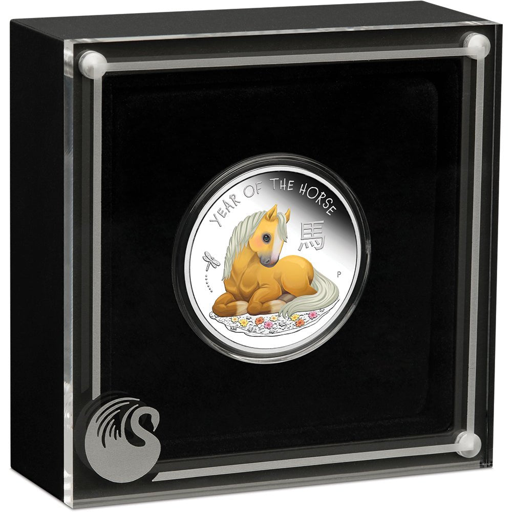 2026 Baby Horse 1/2oz Silver Proof Coloured Coin Case