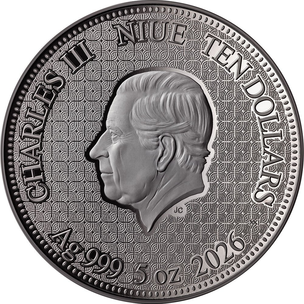 2026 Bliss Snake 5oz Silver High Relief Coin Obverse
