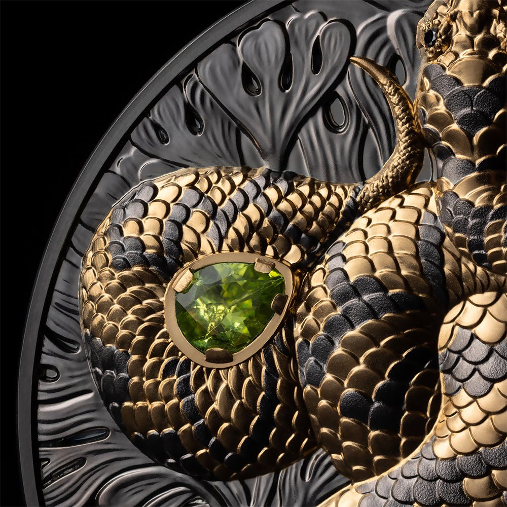 2026 Bliss Snake 5oz Silver High Relief Coin Detail 2