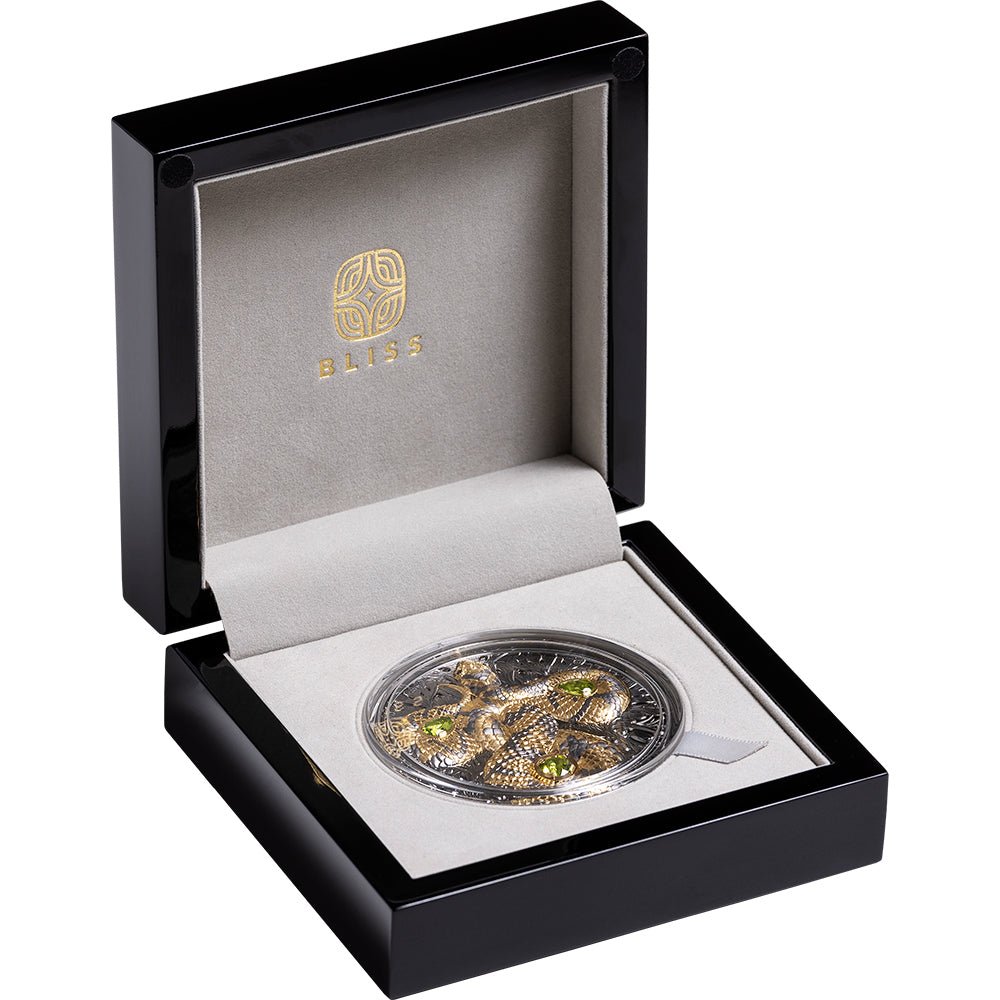 2026 Bliss Snake 5oz Silver High Relief Coin Case