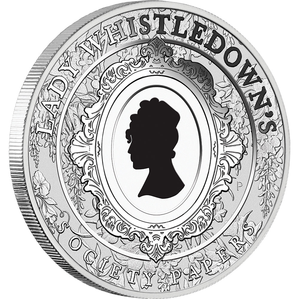 2026 Bridgerton - Lady Whistledown 1oz Silver Coloured Coin