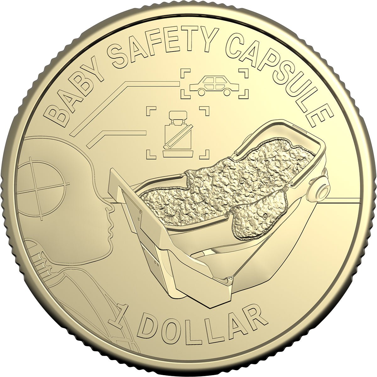 2026 Bright Ideas $1 Uncirculated Coin - Baby Safety Capsule