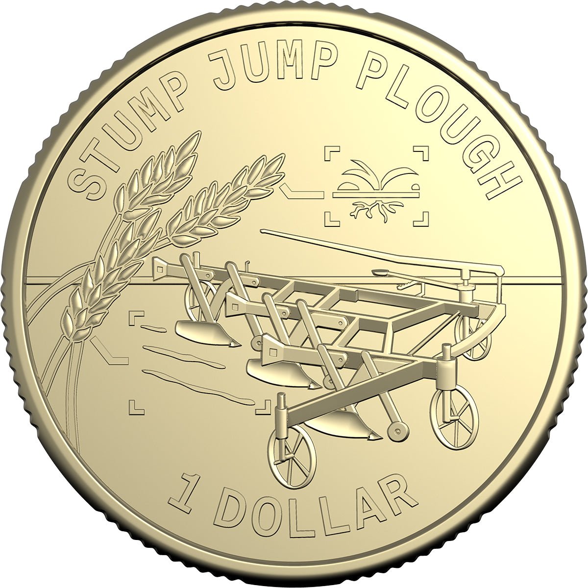 2026 Bright Ideas $1 Uncirculated Coin - Stump Jump Plough