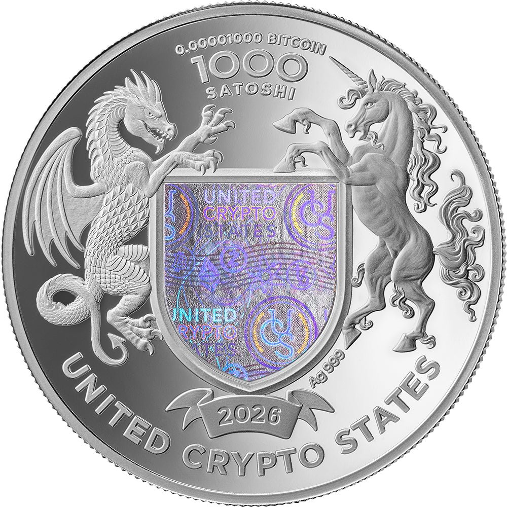 2026 Britannia 1oz Silver Proof Coin - 1000 satoshi Obverse