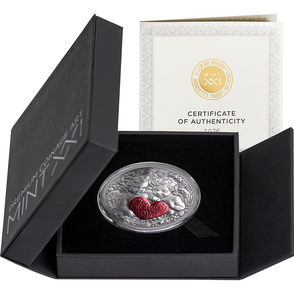 2026 Celestial Beauty - Eternal Love 1oz Silver Antique Coin Case