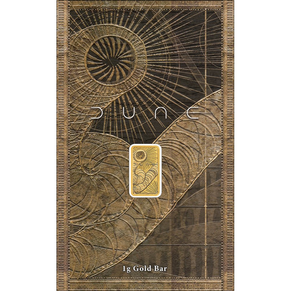 2026 DUNE 1g Gold Minted Bar In Card