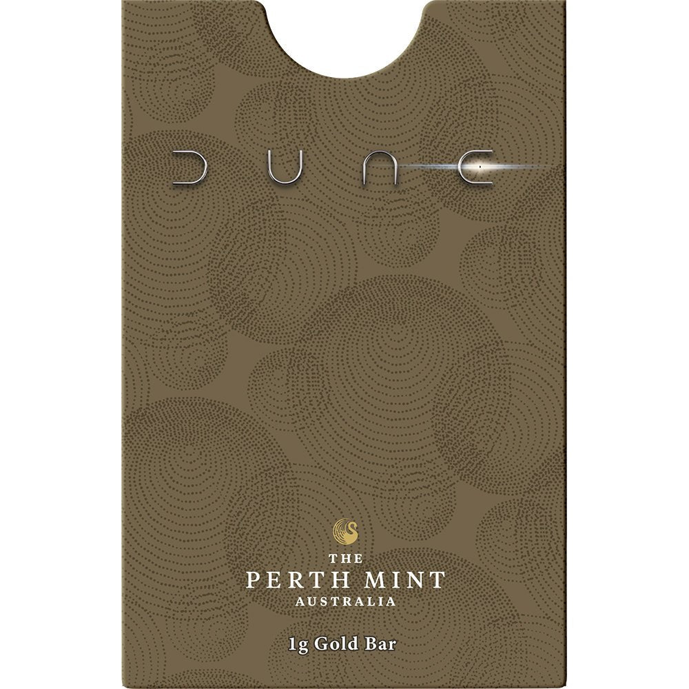 2026 DUNE 1g Gold Minted Bar Sleeve