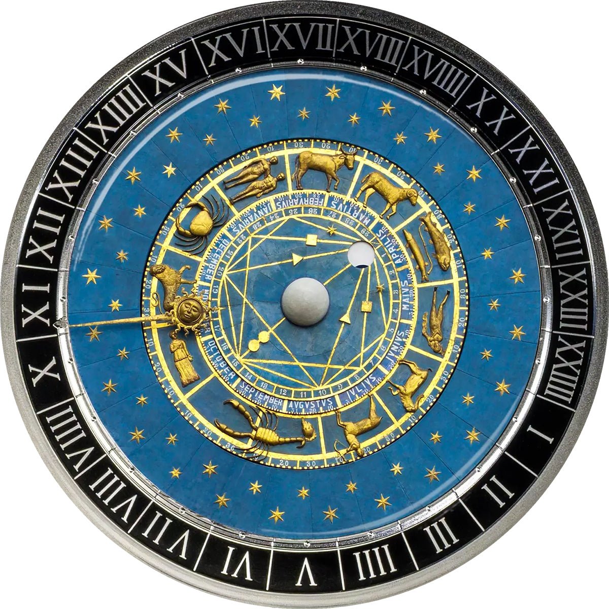 2026 €5 City Hall Clocks - Padua Astronomical Clock 1oz Silver Coin