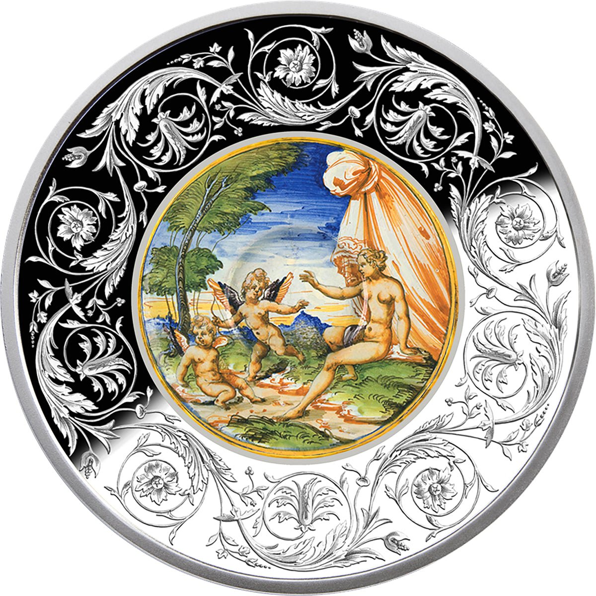 2026 €5 Maiolica - Venus With Two Cupids 1oz Silver Coin