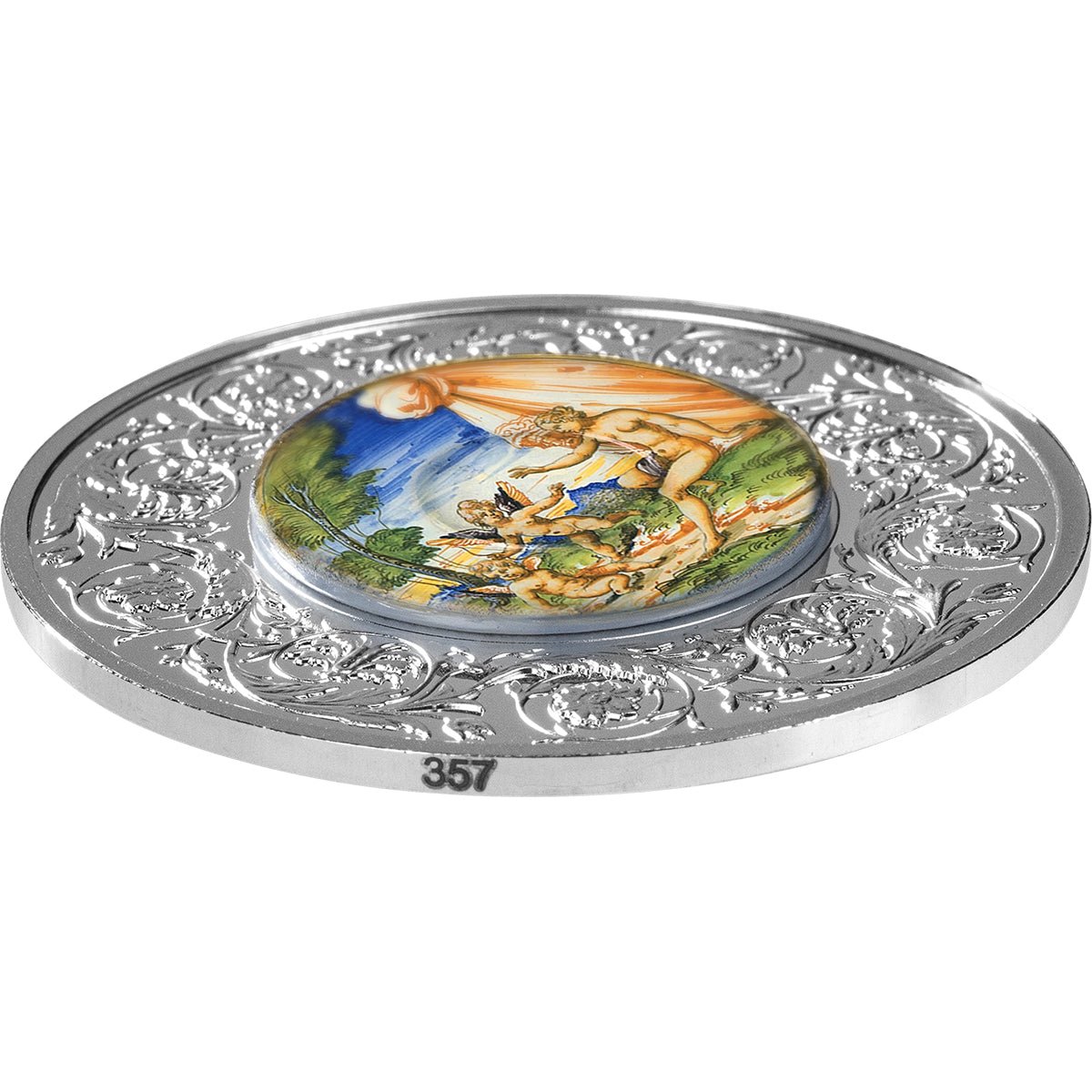 2026 €5 Maiolica - Venus With Two Cupids 1oz Silver Coin Relief
