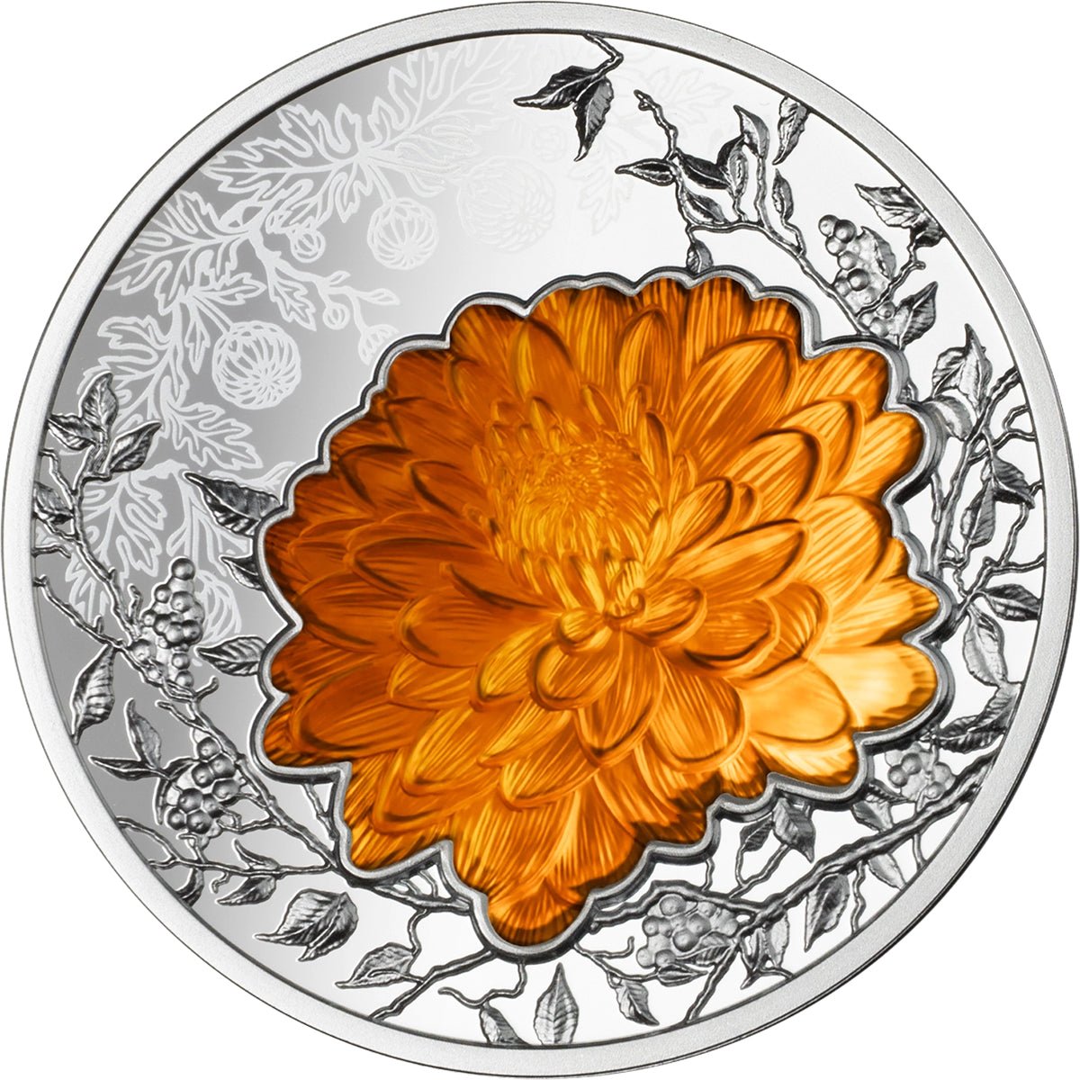 2026 Flowers Of The Four Seasons - Chrysanthemum 1oz Silver Proof Coin