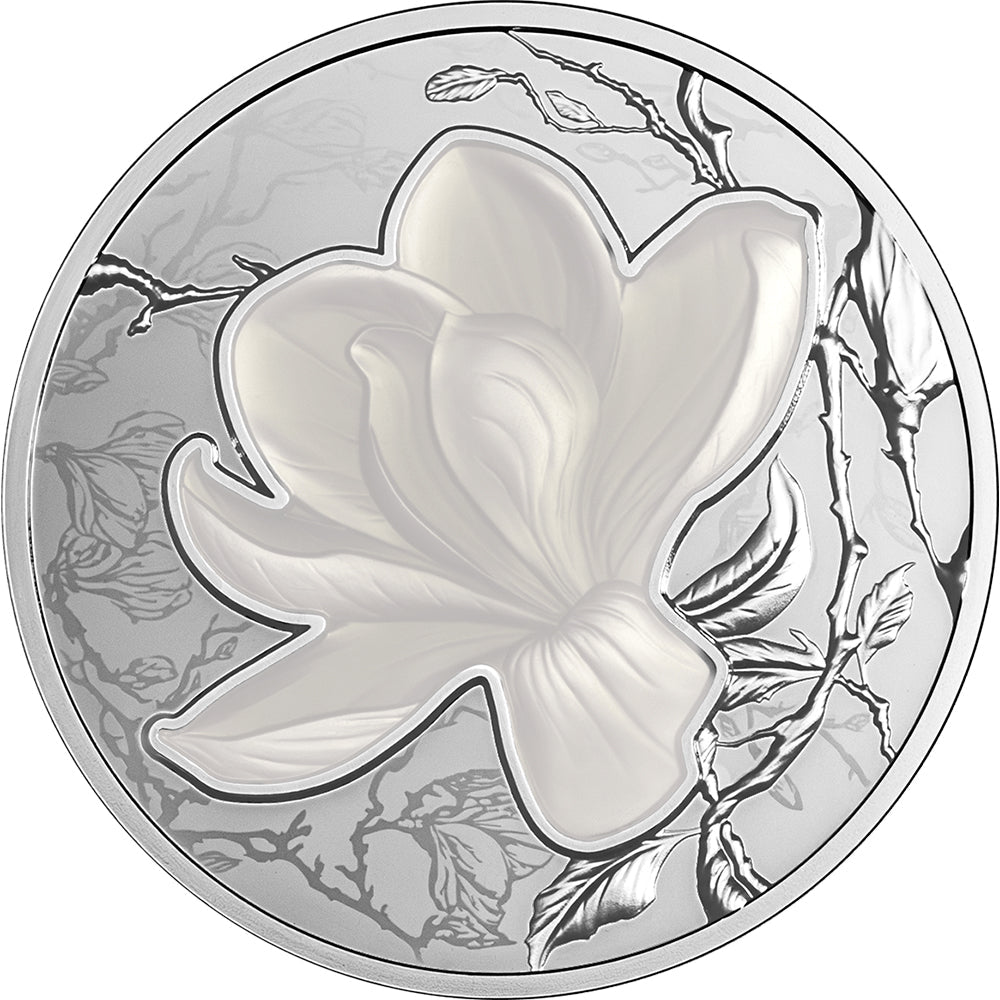 2026 Flowers Of The Four Seasons - Magnolia 1oz Silver Proof Coin UV