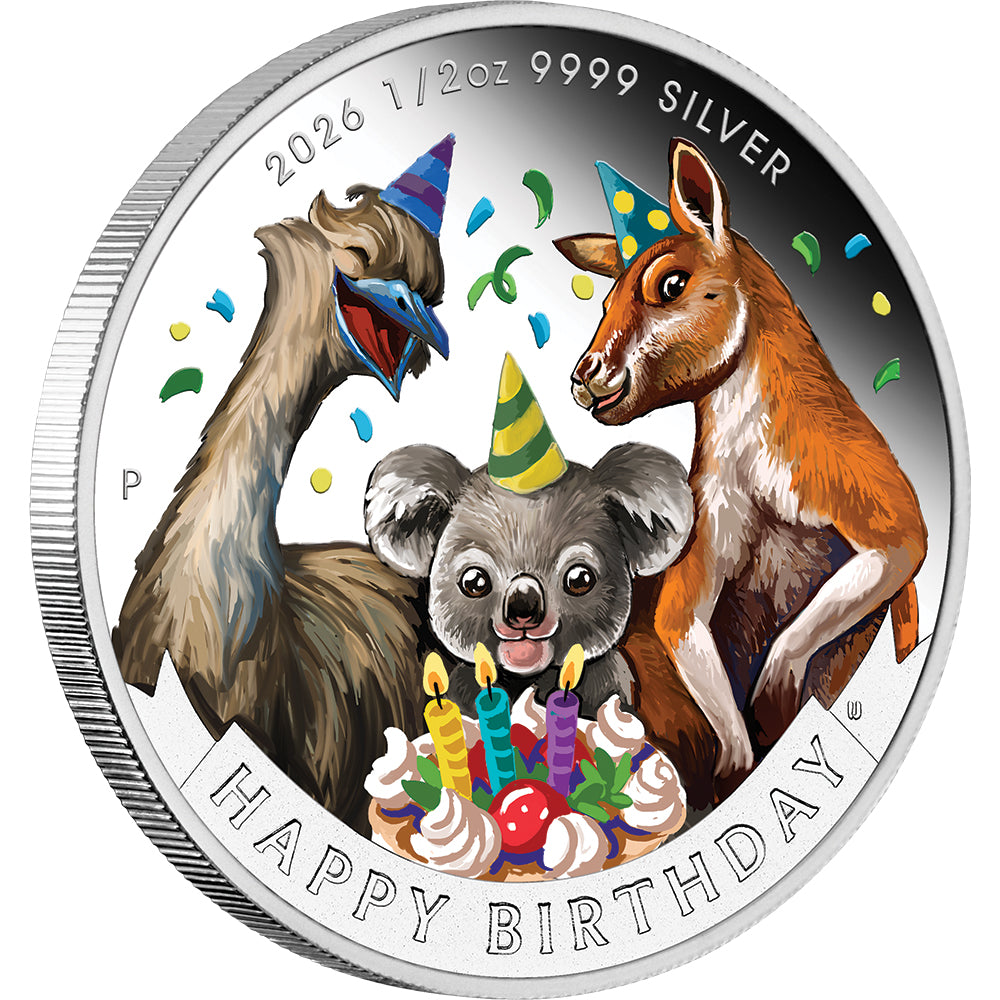 2026 Happy Birthday 1/2oz Silver Proof Coloured Coin