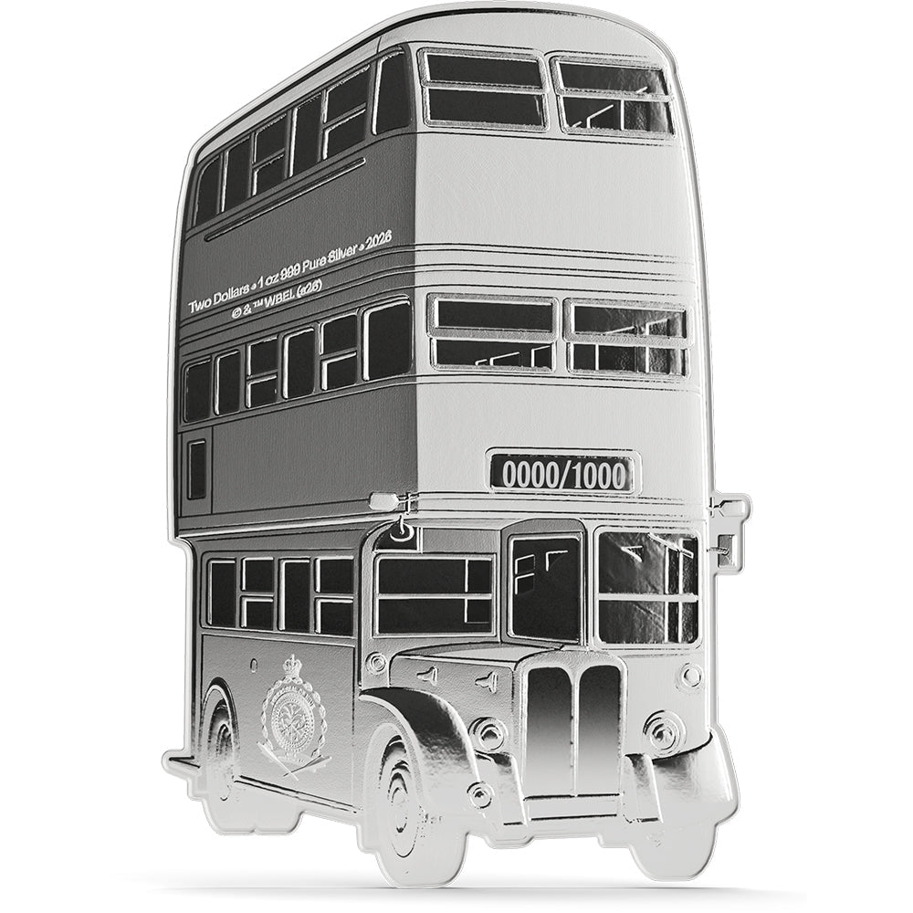 2026 HARRY POTTER™ - Knight Bus 1oz Silver Collectible Coin Obverse