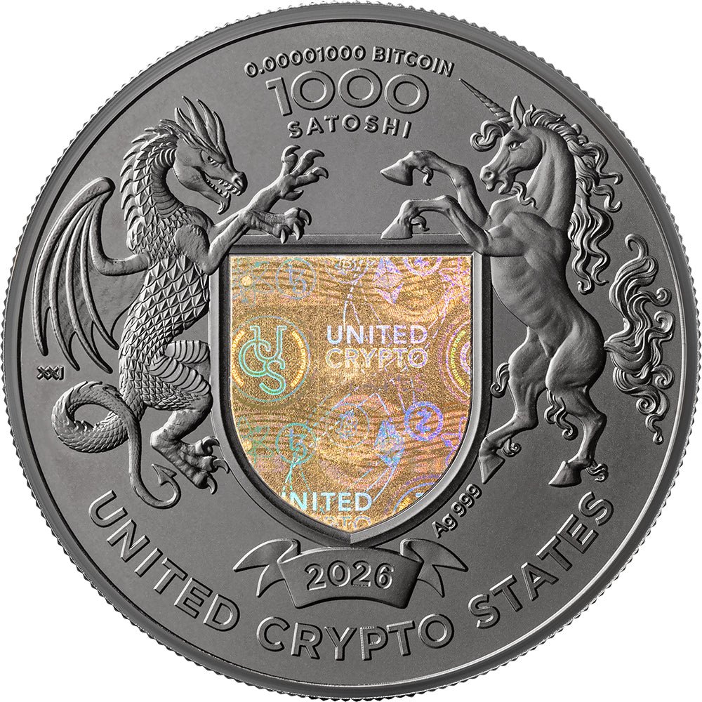 2026 Hemp 1oz Silver Proof Coin - 1000 satoshi Obverse