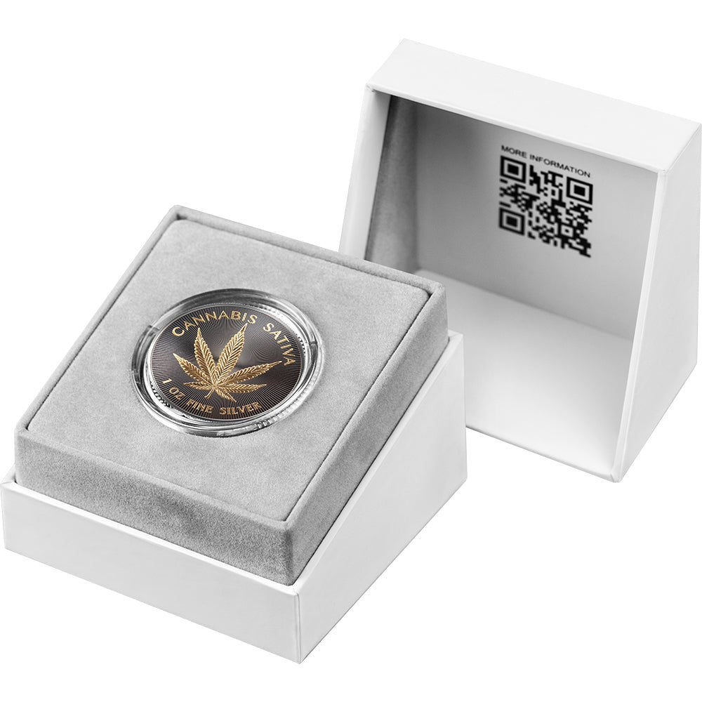 2026 Hemp 1oz Silver Proof Coin - 1000 satoshi Box Open