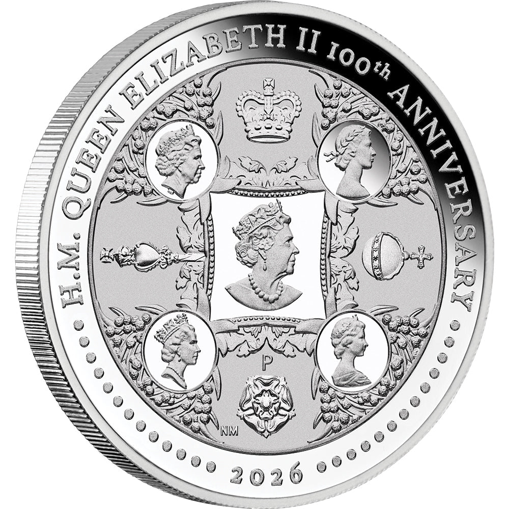 2026 H.M. Queen Elizabeth II 100th Anniversary 1oz Silver Proof Coin