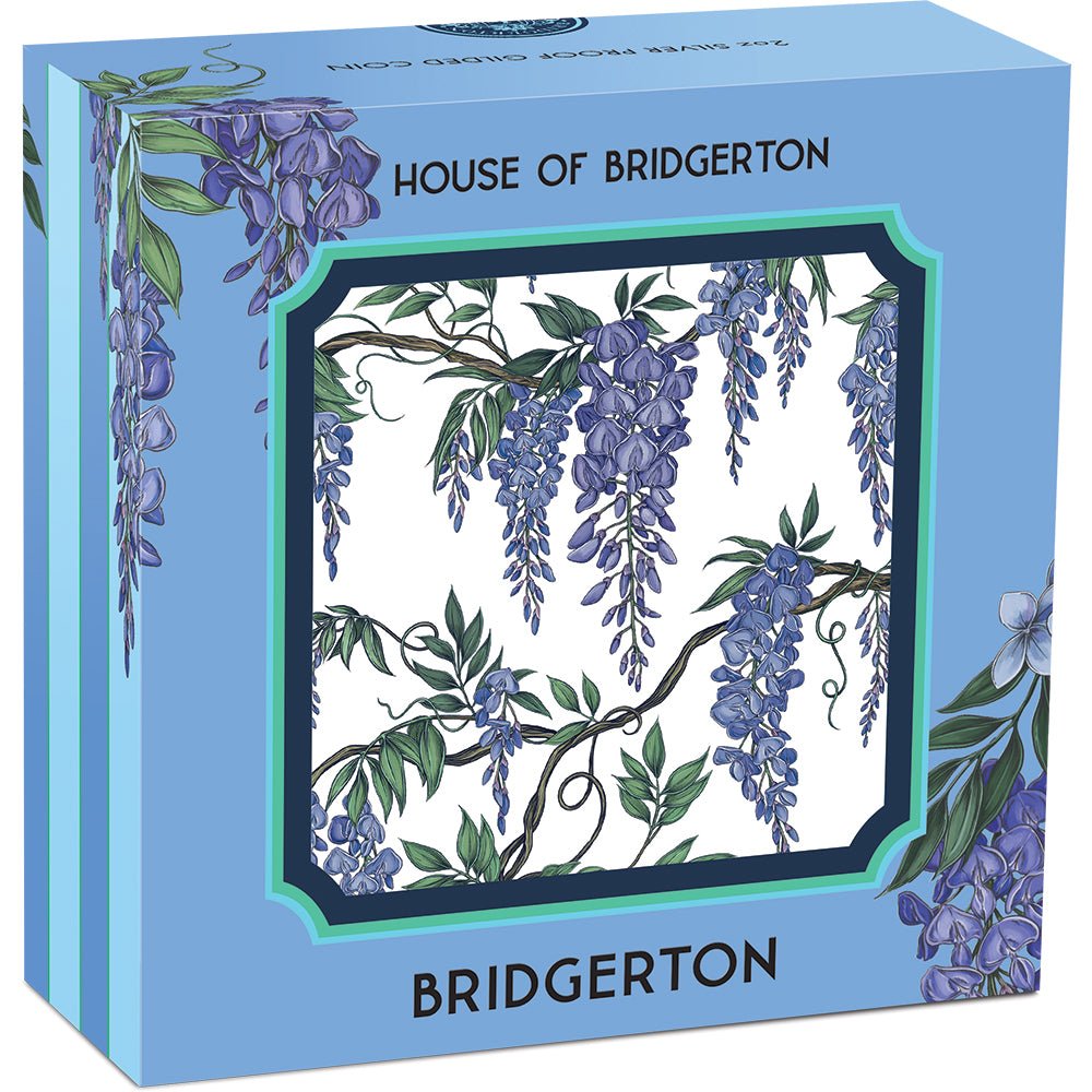 2026 House Of Bridgerton 2oz Silver Proof Gilded Coin Shipper