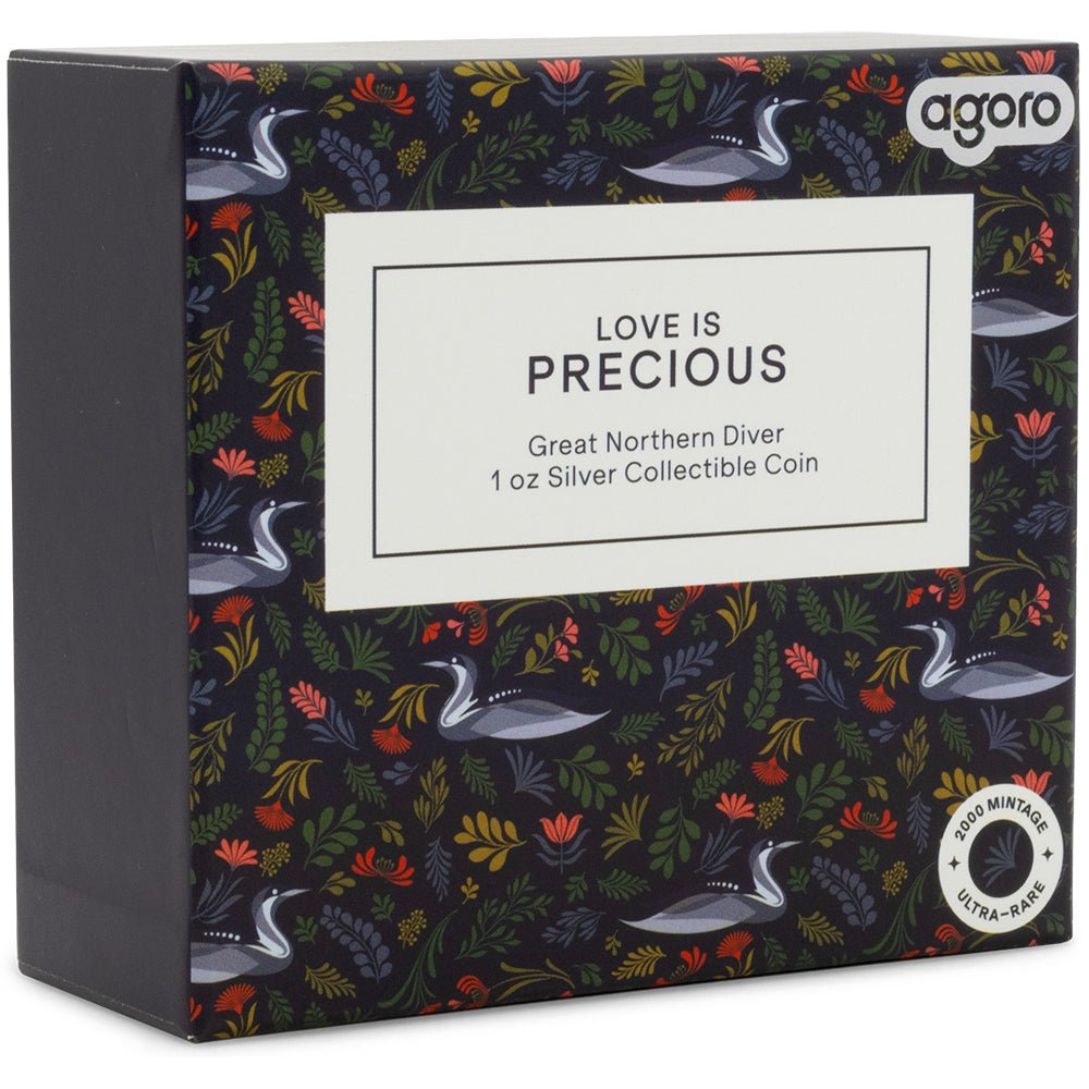 2026 Love Is Precious – Great Northern Diver 1oz Silver Coin Shipper