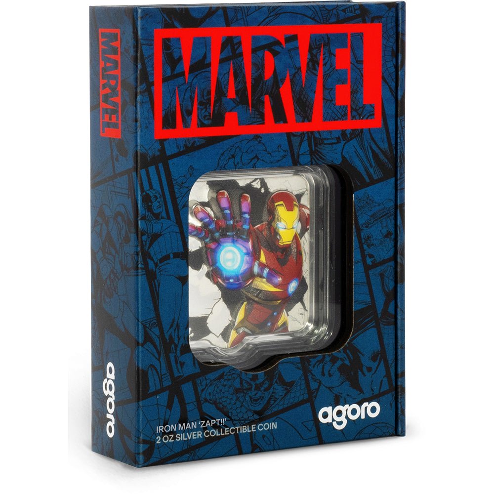 2026 Marvel - Iron Man 'ZAPT!!' 2oz Silver Collectible Coin Shipper