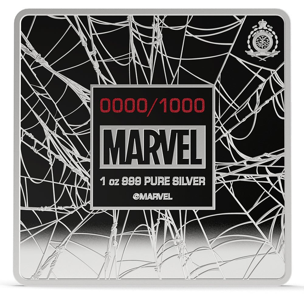 2026 Marvel – Spider-Man Finds Strength 1oz Silver Coin Obverse