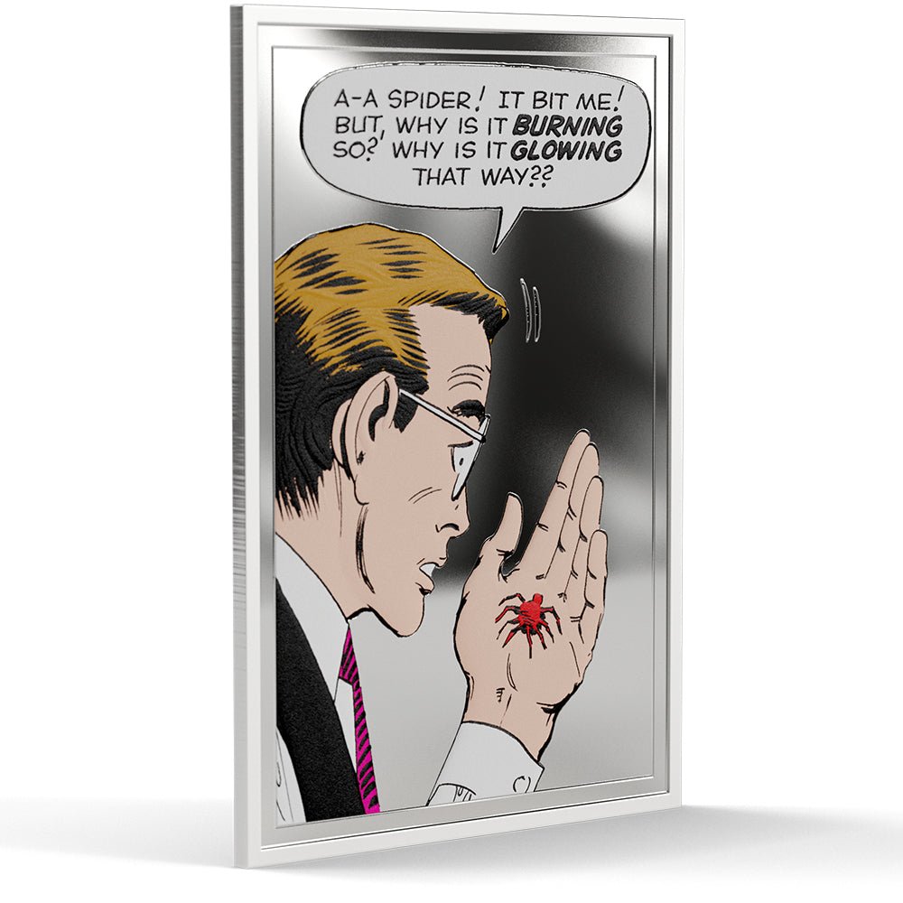 2026 Marvel - The Bite That Changed Everything 1oz Silver Collectible Coin Angle