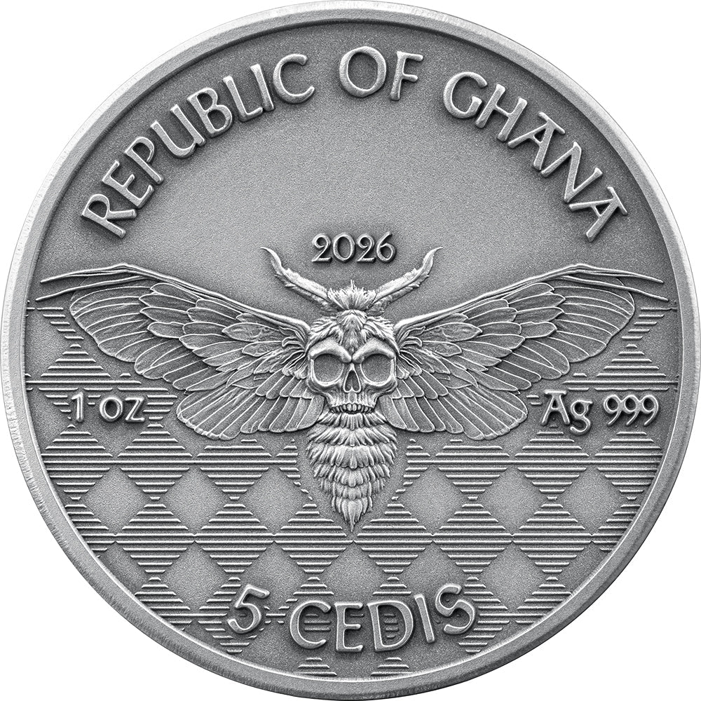 2026 Memento Mori - Rock Star 1oz Silver Antique Coin Obverse