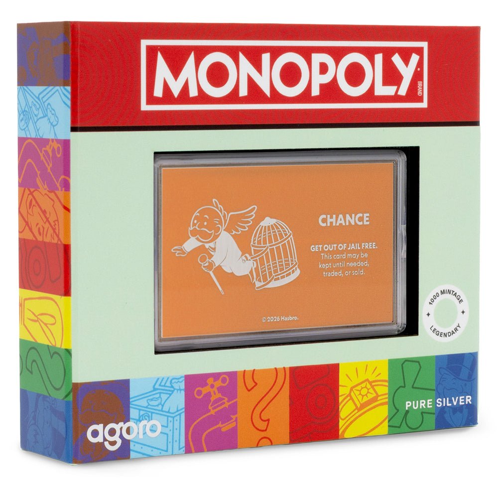 2026 Monopoly - Get Out Of Jail Free 1oz Silver Collectible Coin Shipper