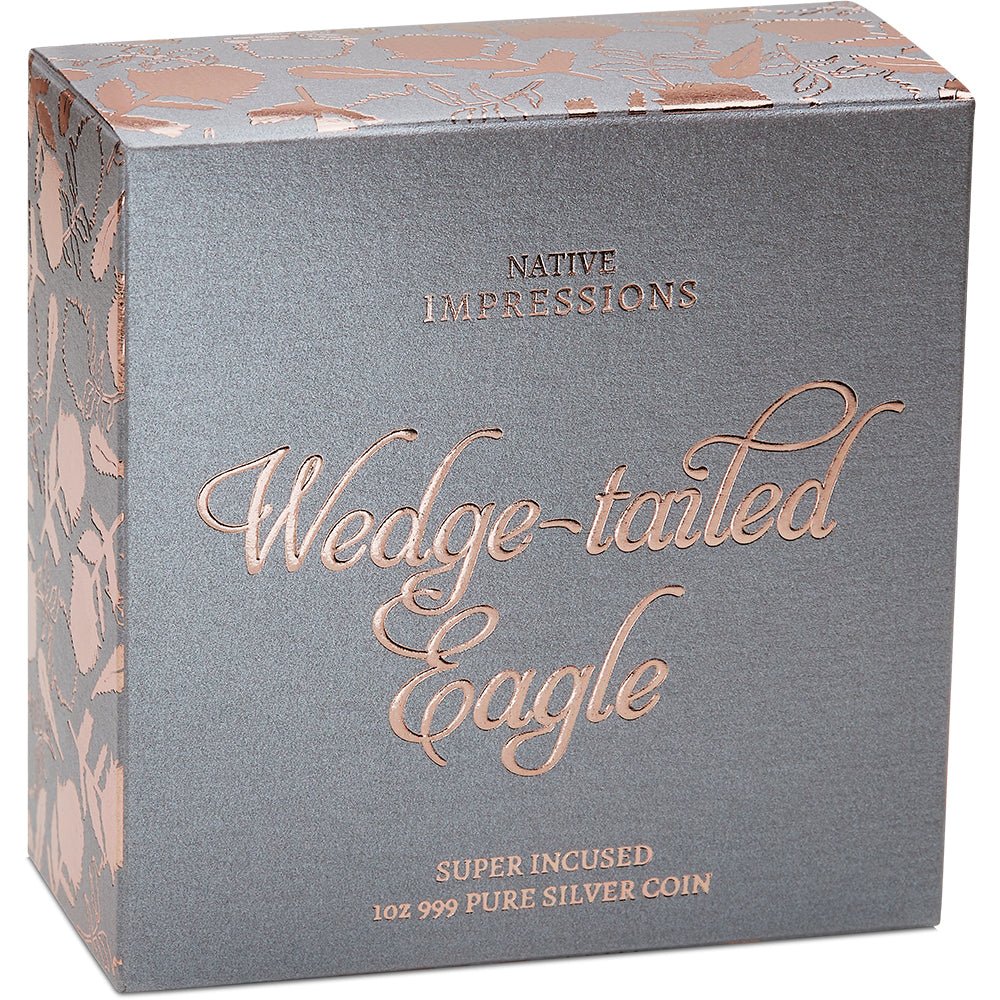 2026 Native Impressions - Wedge-Tailed Eagle 1oz Silver Super Incused Rose Gold Coin Shipper