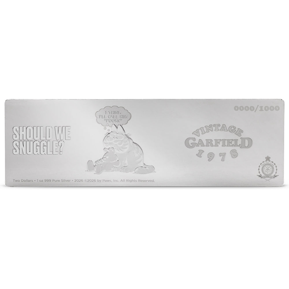 2026 Nickelodeon - Garfield & Pooky 1oz Silver Coin Obverse