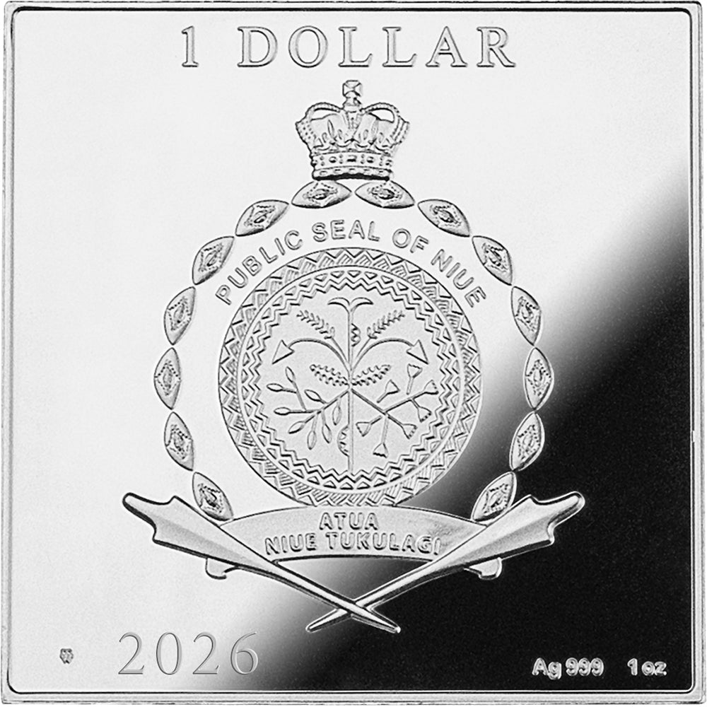 2026 Paul Cézanne - The Card Players 1oz Silver Proof Coin Obverse