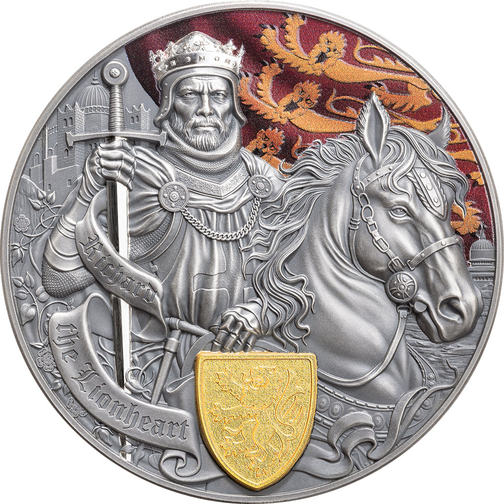 2026 Richard The Lionheart 2oz Silver Antique Coin