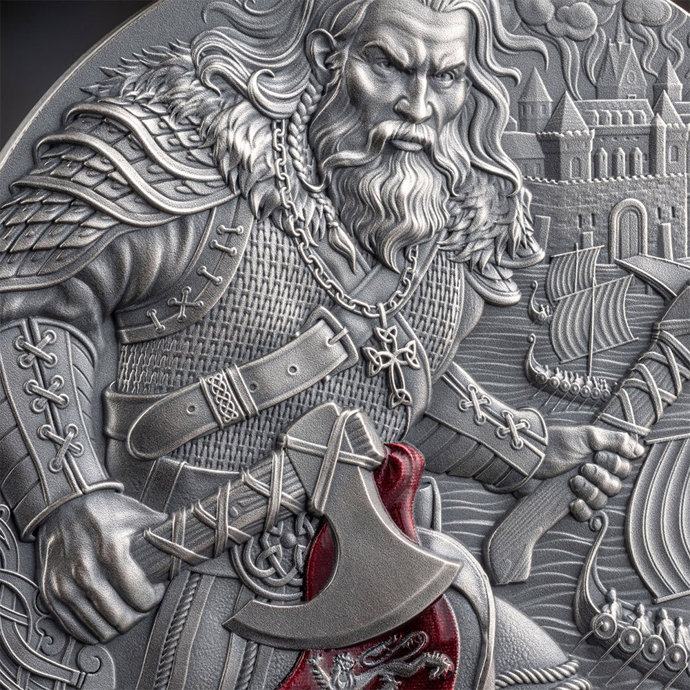 2026 Rollo Of Normandy 2oz Silver Antique Coin Detail