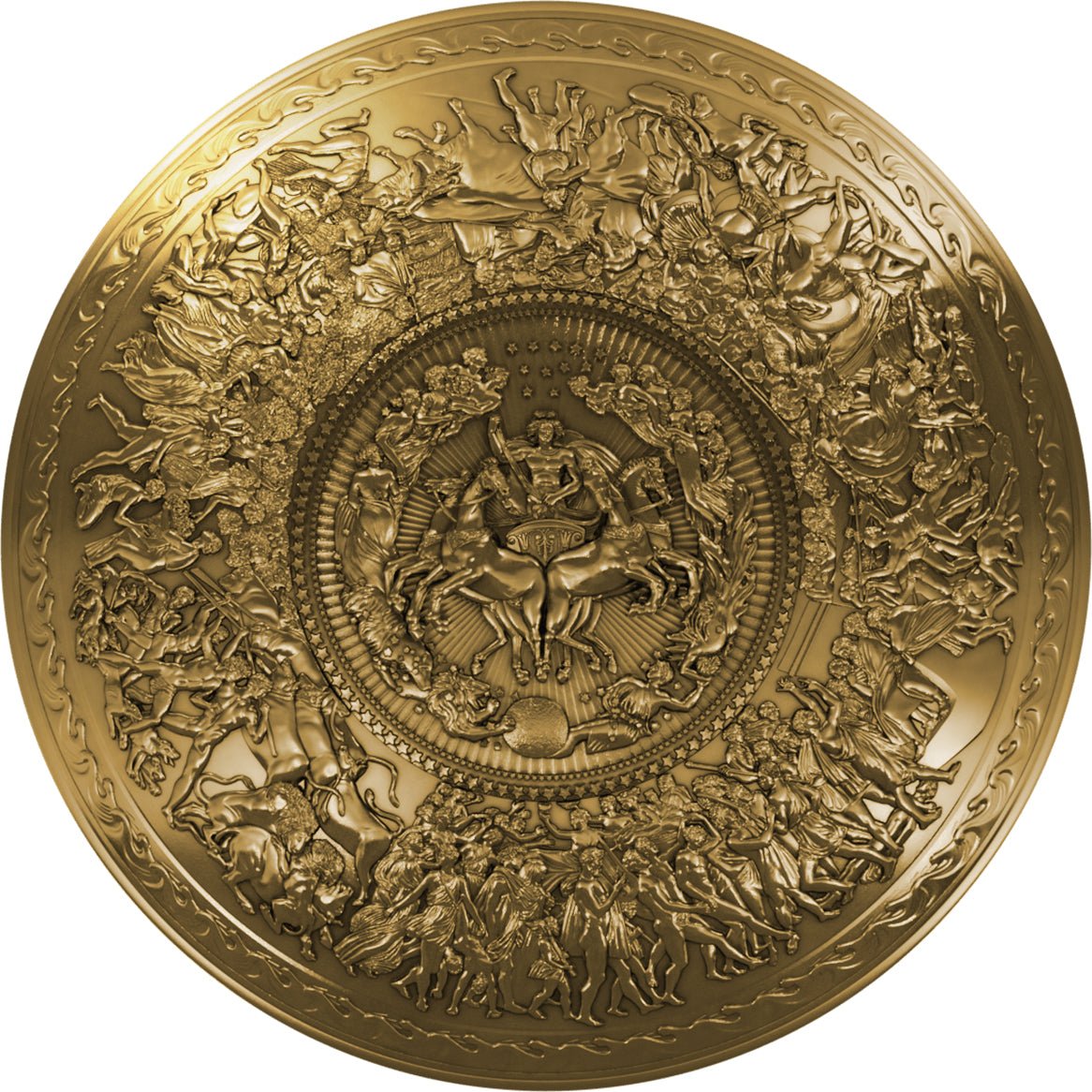 2026 Shield Of Achilles 4oz Silver Gold-Plated Proof Coin