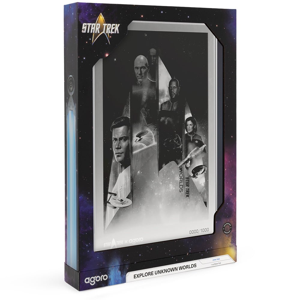 2026 Star Trek Captains: Explore Unknown Worlds 1oz Silver Collectible Foil Shipper