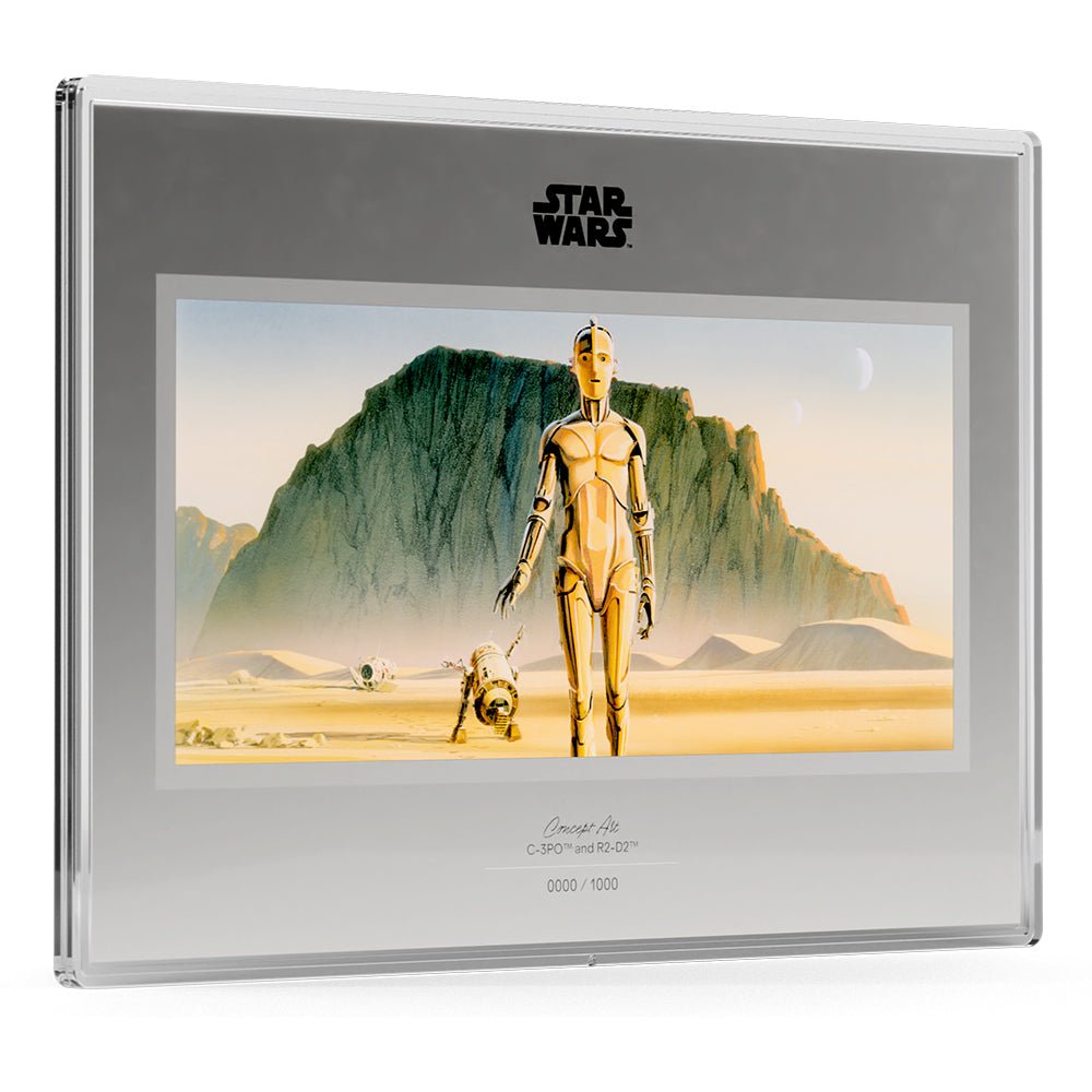 2026 Star Wars™ Concept Art - C-3PO™ & R2-D2™ 1oz Silver Collectible Foil