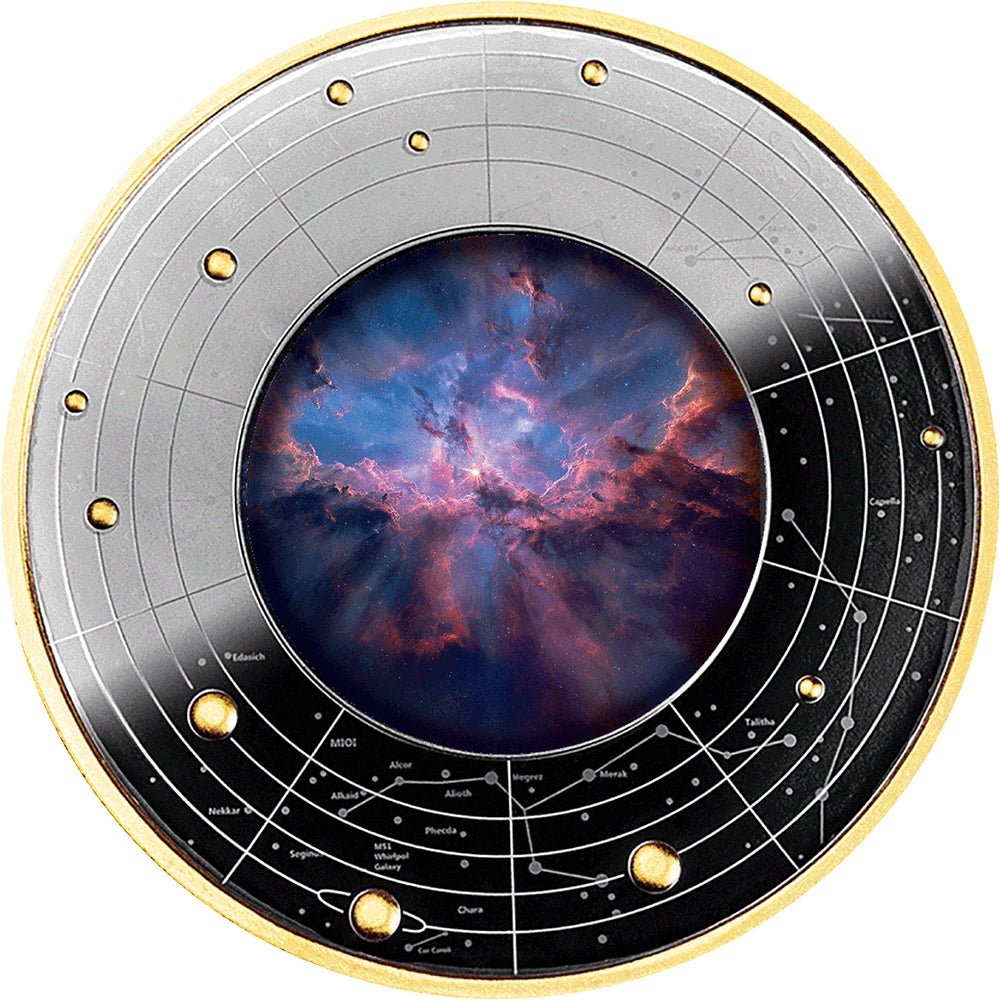 2026 Stellar Nebula - Life Cycle Of Star Silver Black Proof Coin