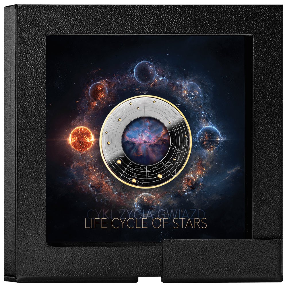 2026 Stellar Nebula - Life Cycle Of Star Silver Black Proof Coin Case