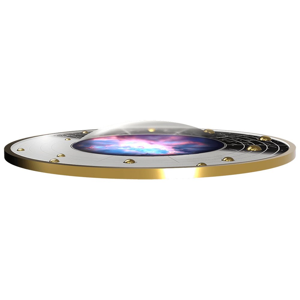 2026 Stellar Nebula - Life Cycle Of Star Silver Black Proof Coin Side