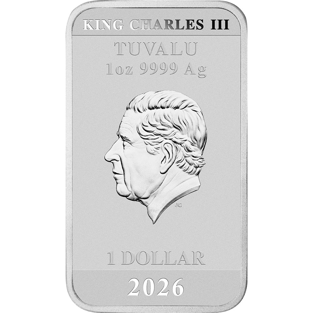 2026 Stranger Things - Season 2 1oz Silver Coloured Rectangular Coin Obverse