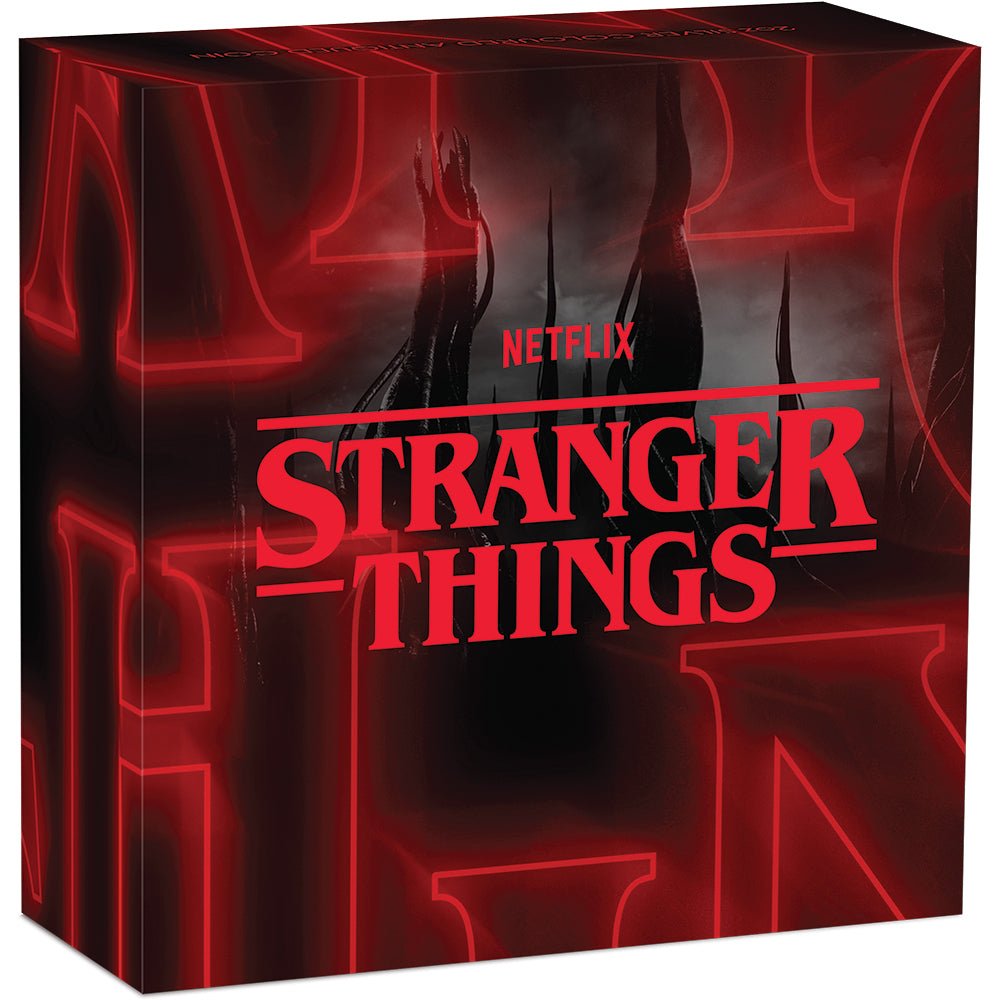 2026 Stranger Things - Villains 2oz Silver Antiqued Coloured Coin Shipper