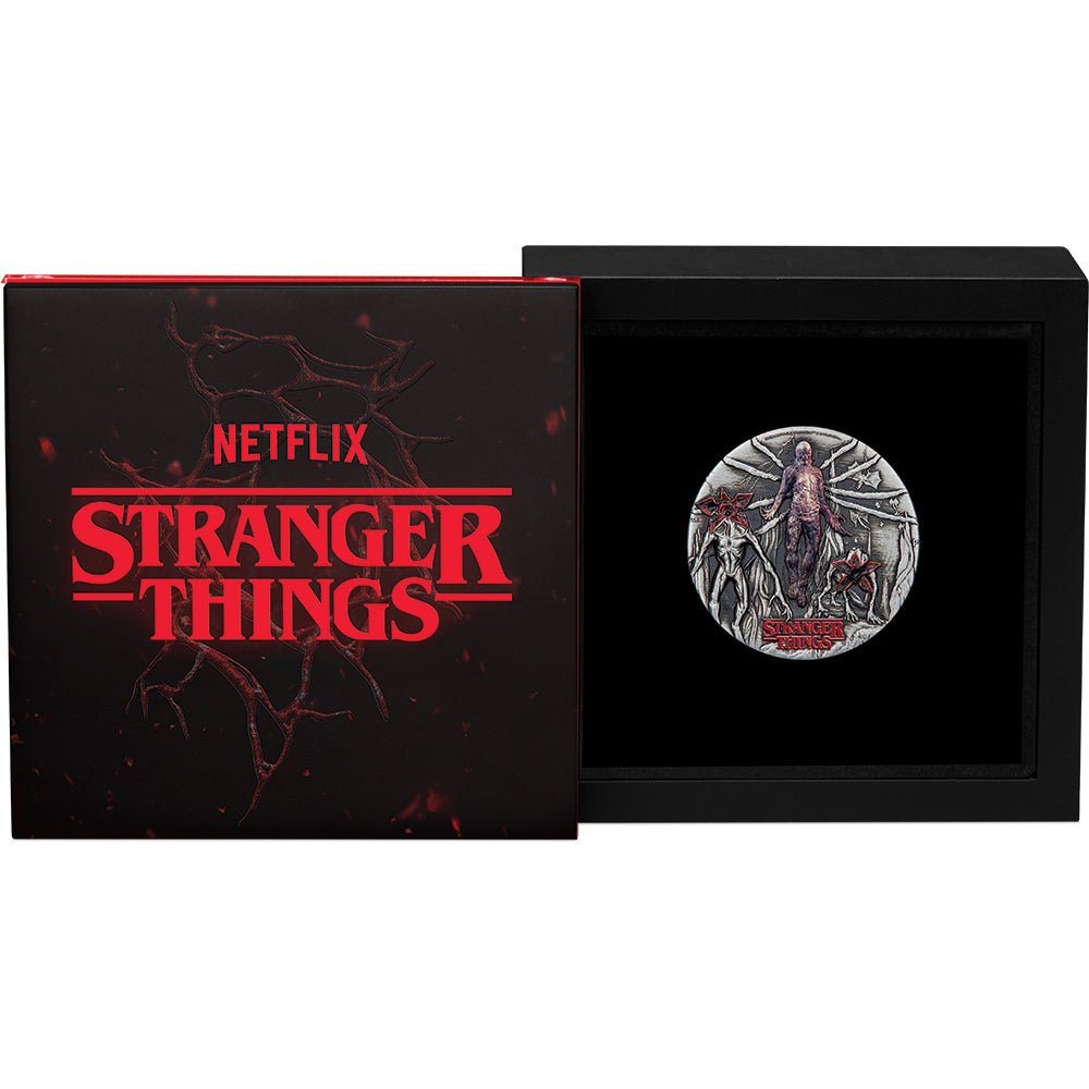 2026 Stranger Things - Villains 2oz Silver Antiqued Coloured Coin Case