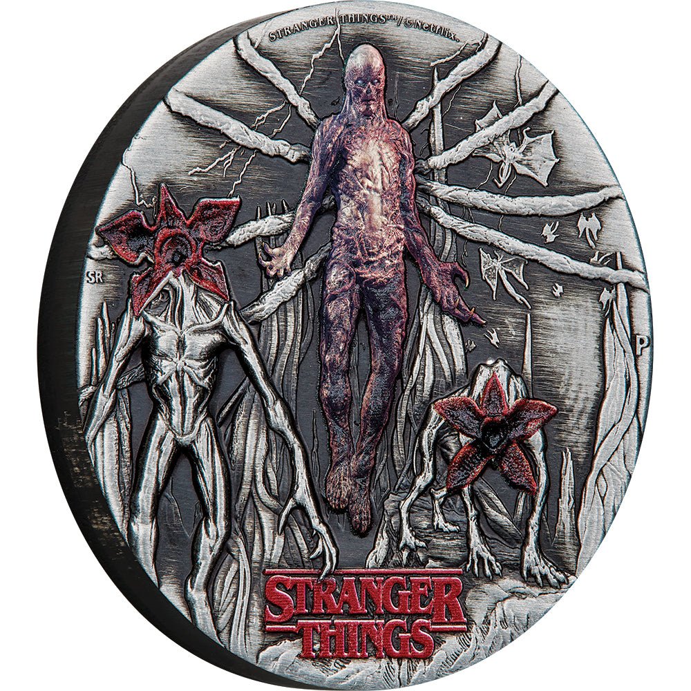 2026 Stranger Things - Villains 2oz Silver Antiqued Coloured Coin