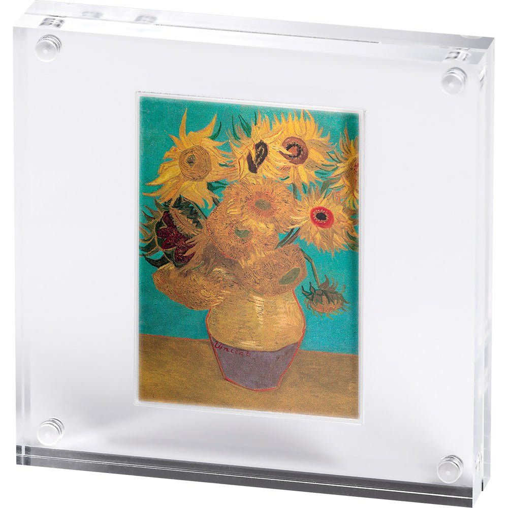 2026 Sunflowers - Vincent van Gogh 1oz Silver Proof Coin Case