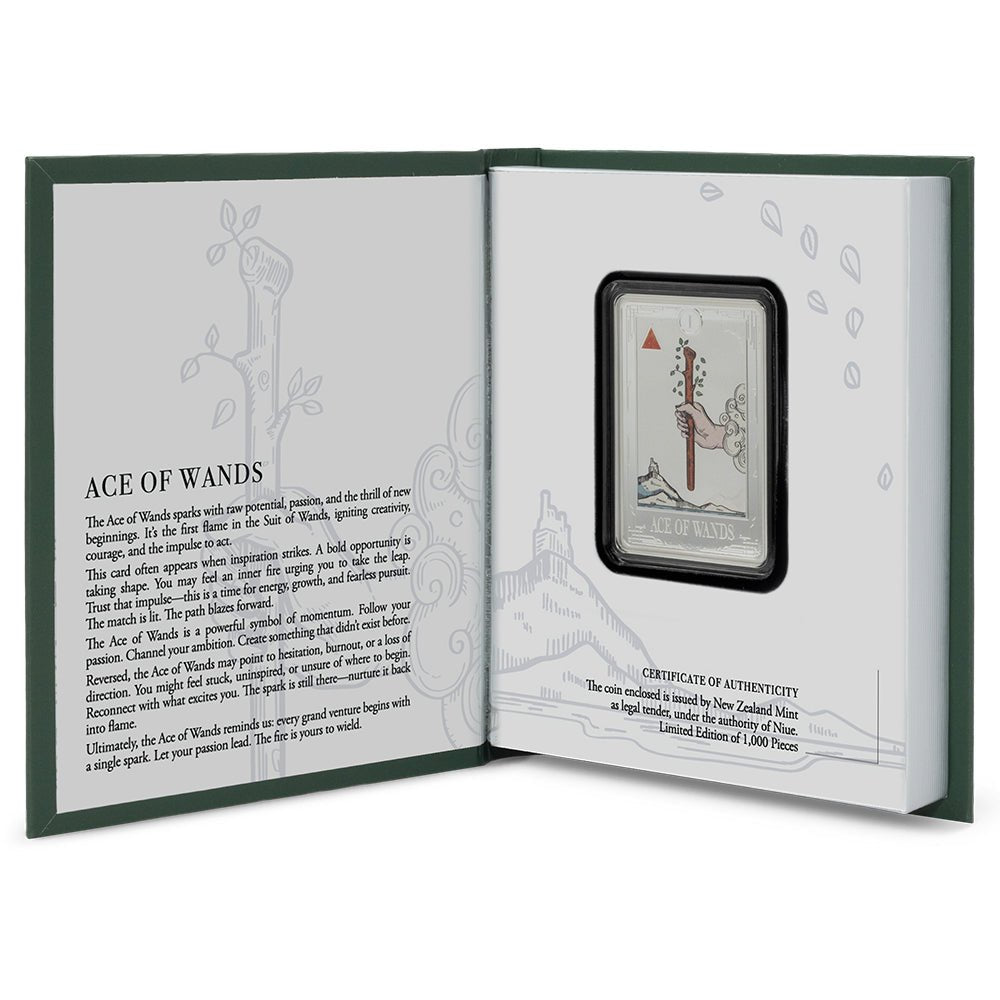 2026 Tarot Cards – Ace Of Wands 1oz Silver Collectible Coin Case