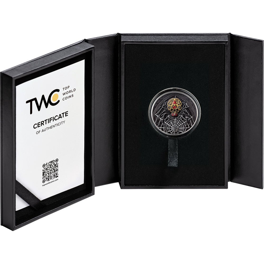 2026 The Black Widow 1oz Silver Antique Coin Case