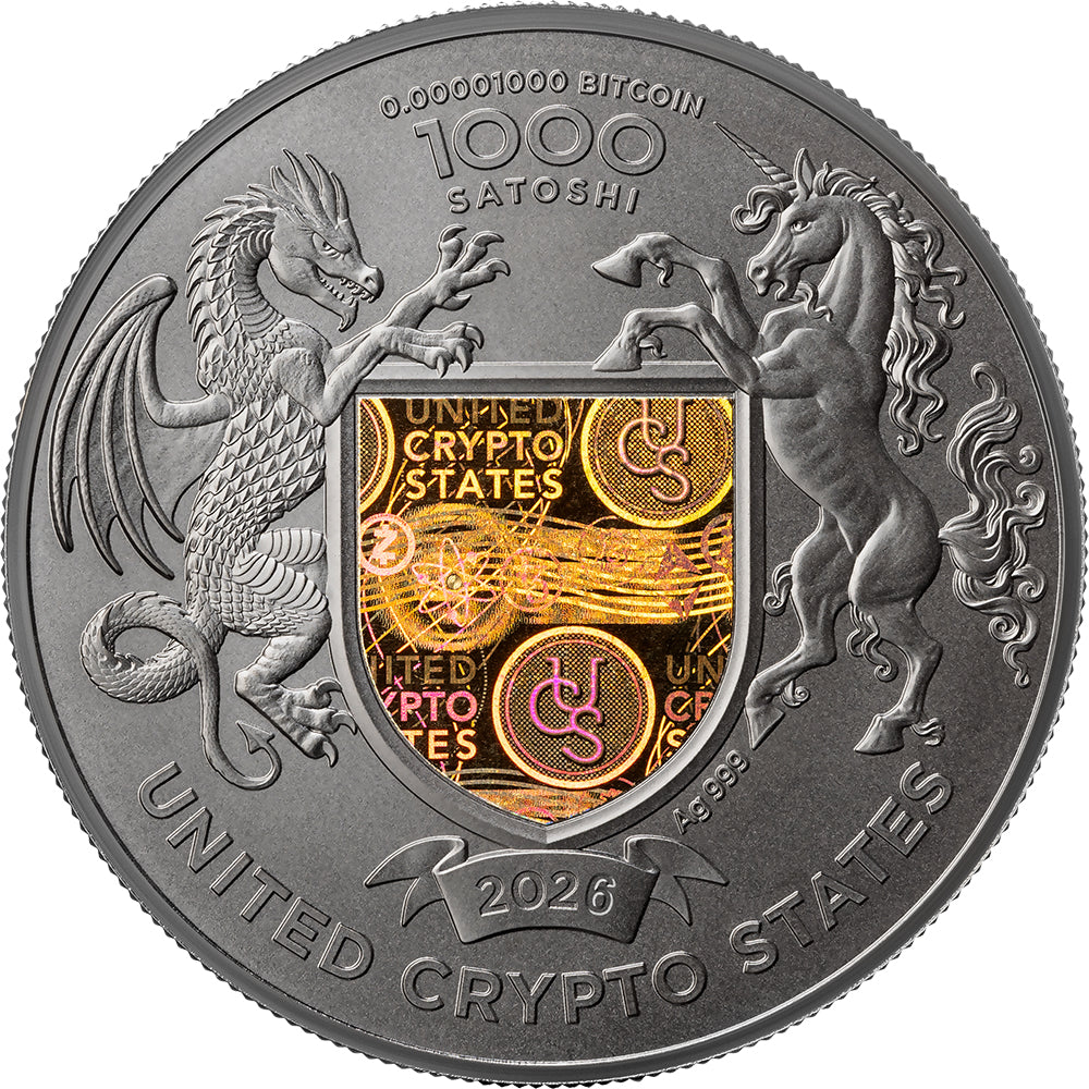 2026 The Cradle Of Freedom- Ukraine 1oz Silver Proof Coin - 1000 satoshi Obverse