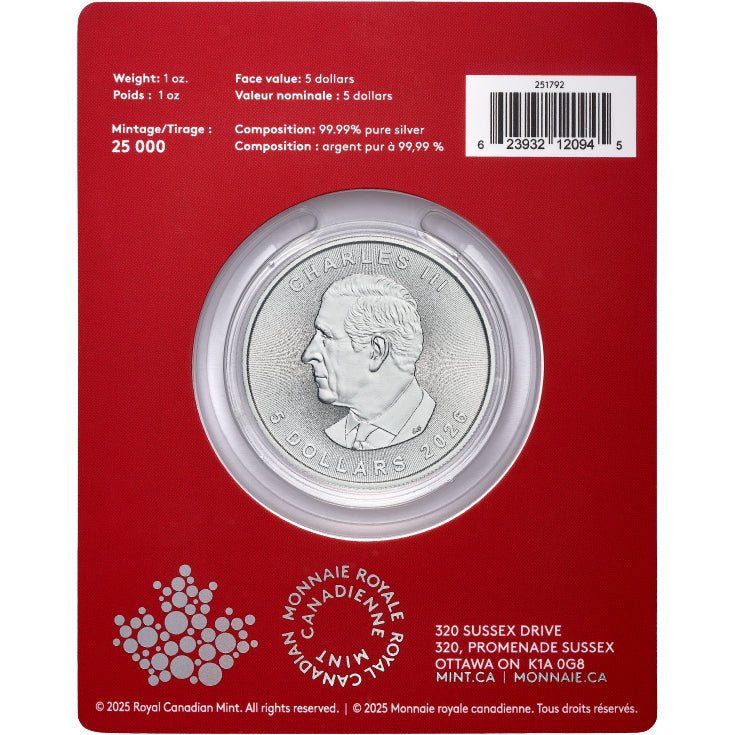 2026 Treasured Silver Maple Leaf: Year Of The Horse Privy Mark 1oz Silver Coin (Premium Bullion) Obverse