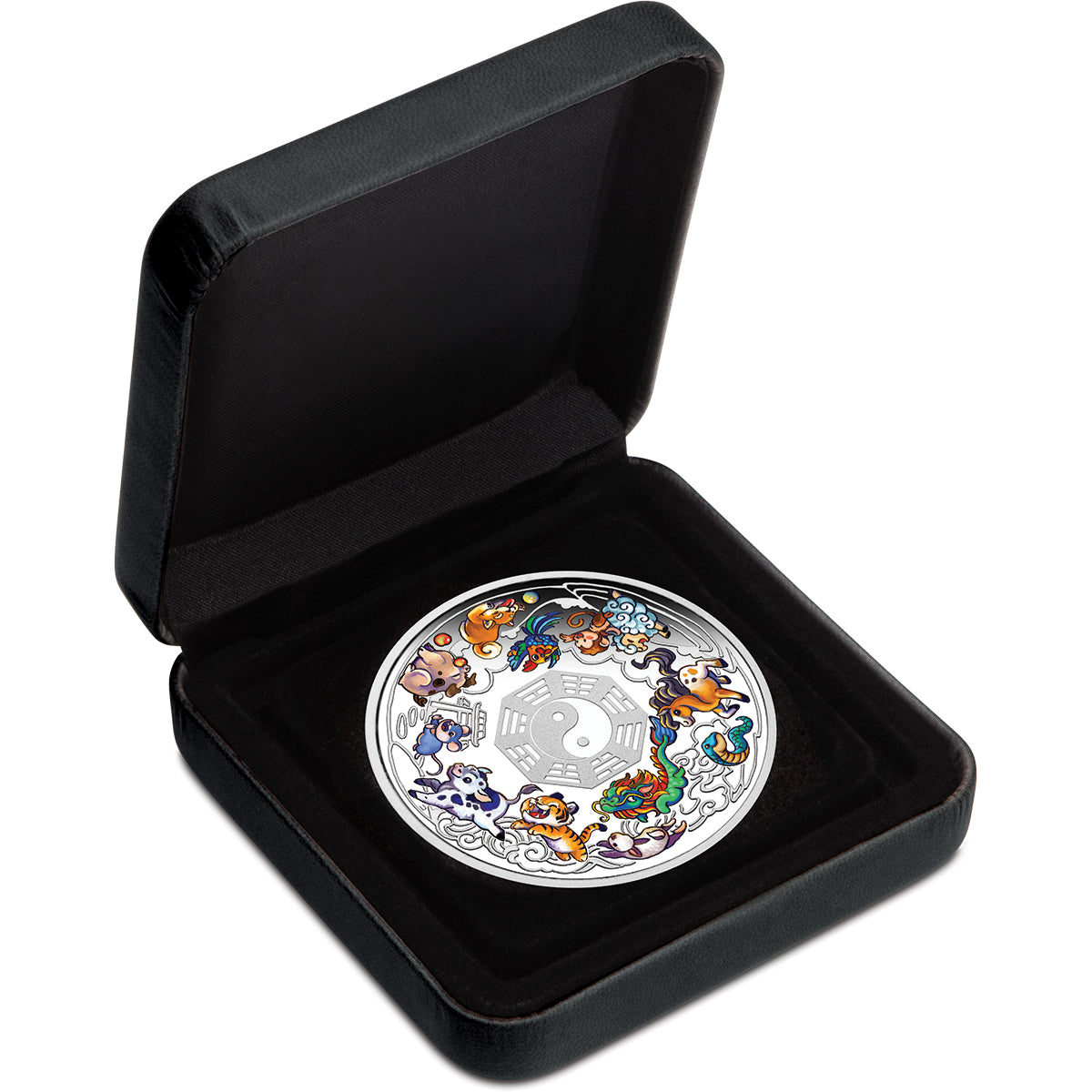 2026 Twelve Baby Lunar Animals 3oz Silver Coloured Proof Coin Case